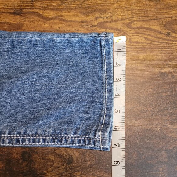 Maurices Jeans Womens 8 Low Rise Capri Thick Stitch Detail Medium Light Wash - Picture 9 of 10